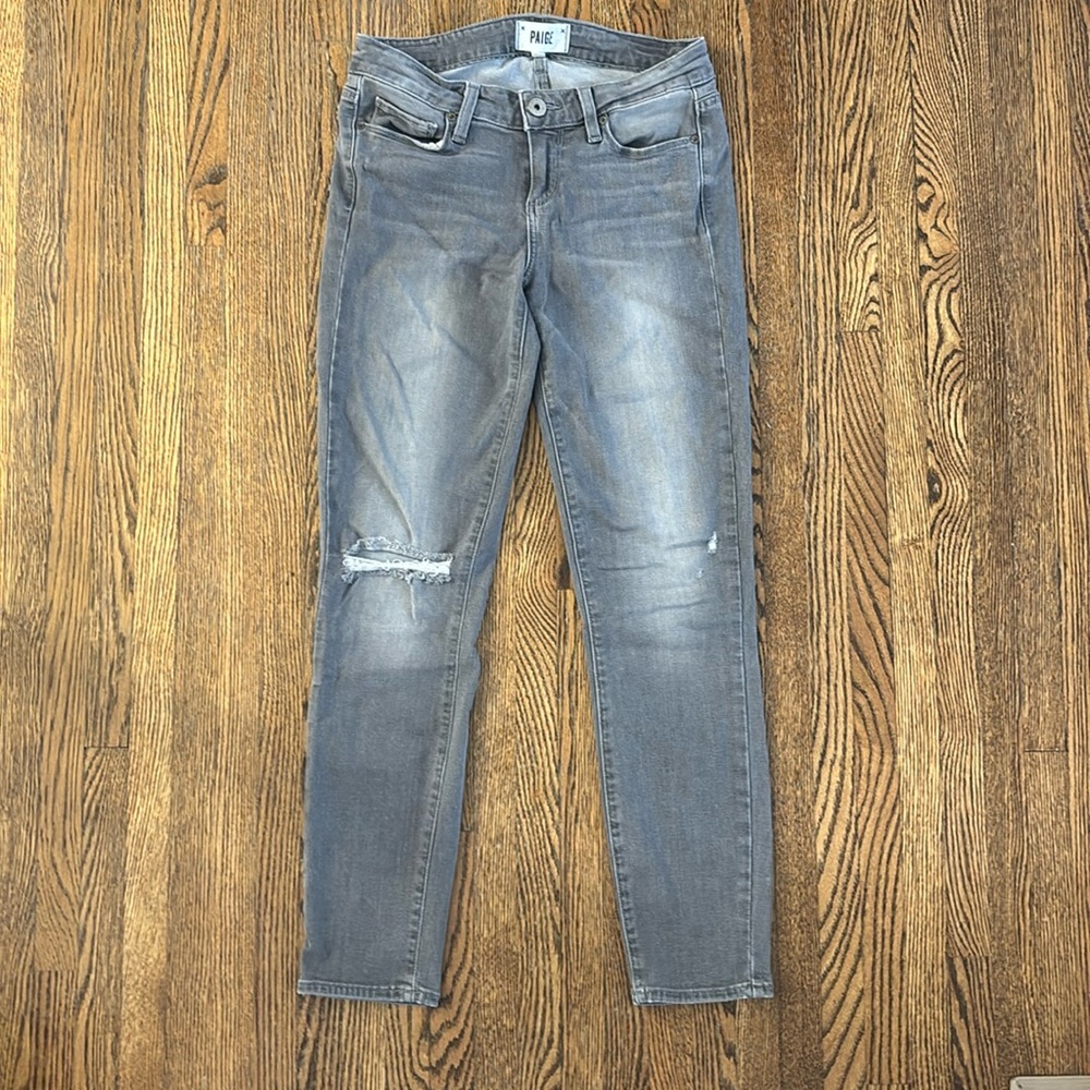 Paige Verdugo Crop Jeans | Size 26 | Stone Grey